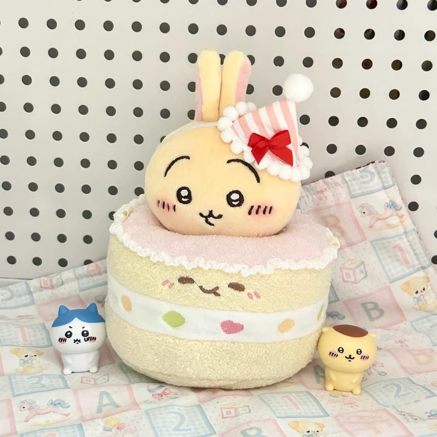 thumbnail for Japanese Wuahwat birthday cake Jii Xiao Ba Usachi doll kawa pudding cake doll doll gift