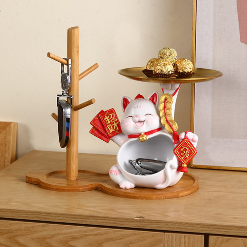 招财猫摆件入户门口玄关鞋柜装饰