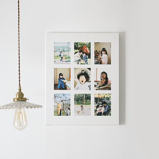 无框画定制做照片冲印油画布艺术微喷照片放大九宫格组合相框挂墙