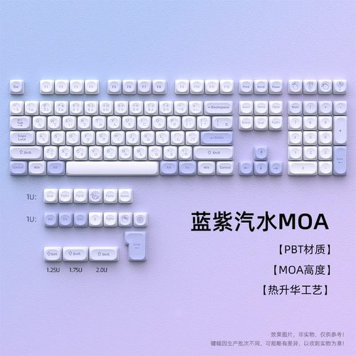 黑吉蛇蓝紫汽水MOA键帽小全套