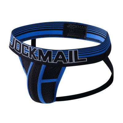 JOCKMAIL 男士内裤潮U凸囊袋丁字裤网孔个性骚低腰提臀性感双丁裤