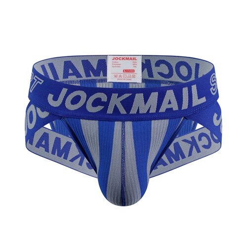 JOCKMAIL 潮牌男士内裤U凸囊袋条纹字母镂空性感运动提臀三角裤男