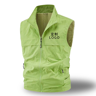 工装马甲定制印logo男夏户外马夹背心坎肩外套活动摄影钓鱼工作服