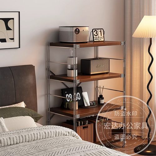 光轴置物架多层书架床头展示架