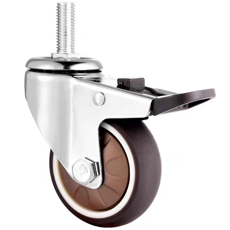 M8万向轮橡胶静音轮绿色