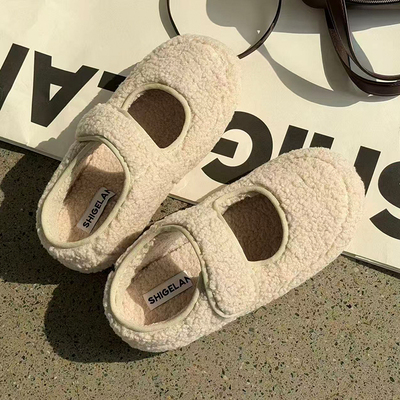 诗歌兰2025冬季新款厚底玛丽珍鞋