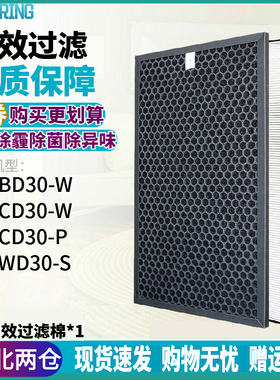 适配夏普空气净化器FU-BD30/CD30/WD30-W/S/P滤网FZ-CD30GH/T滤芯