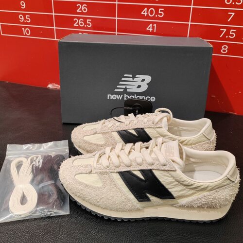 New Balance NB男女鞋471系列米色复古轻奢薄底德训运动鞋 U471AM
