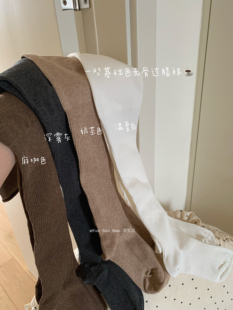 一些秋冬色过膝袜~无骨袜头 奶茶麻咖/大腿袜女 灰棉长筒叠穿