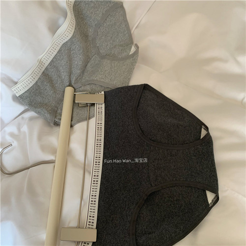 加长裆部~耐脏深色系 高含棉雾灰系内裤 包臀女士三角抑菌透气