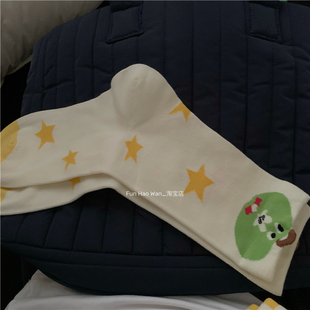 一起彩色春日~点击打开 无骨袜头 快乐配色中筒袜/中短袜多色女袜