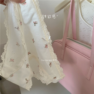 温柔粉粉棉质内裤 甜欲感满满 纯棉底档中低腰 小碎花奶裤 小花园