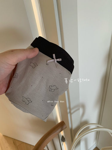 软fufu～加长裆部 糯叽叽奶咖小狗 自带软软磨毛 软软包臀内裤女