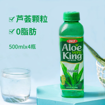 Okf beverage imported from South Korea: Curacao, aloe, fruit and pulp beverage 500ml * 4 bottles