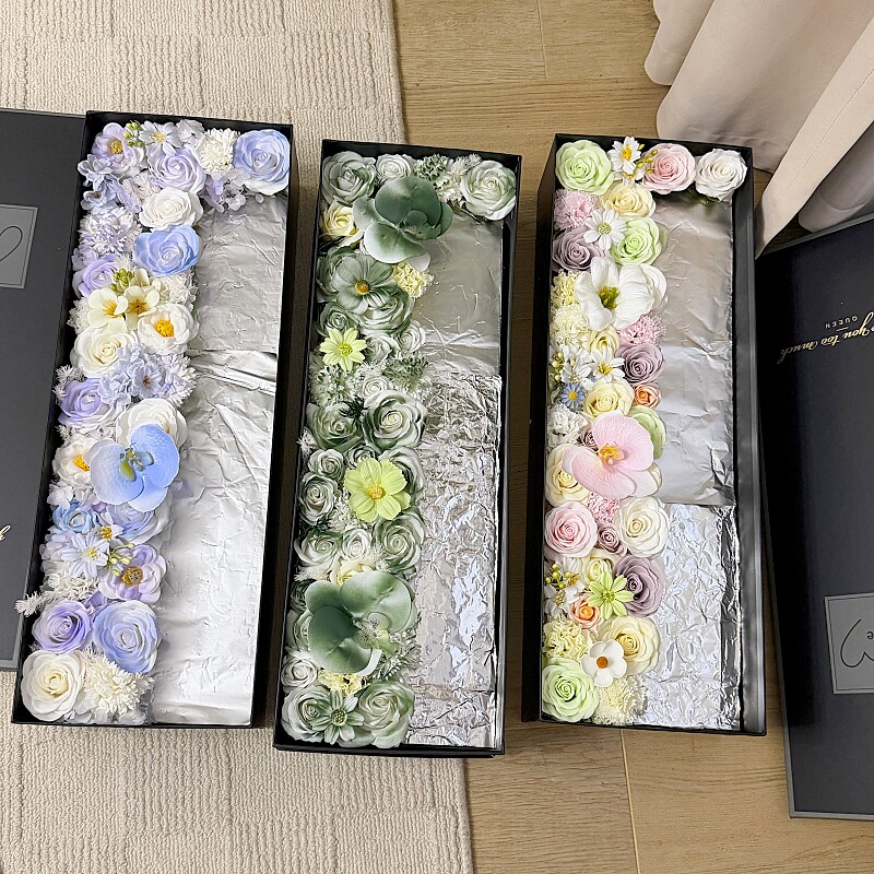 520玫瑰香皂花礼盒送男友老公