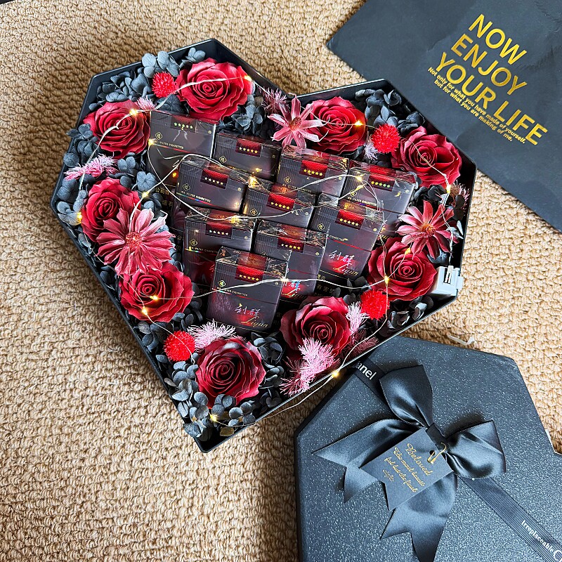 创意香皂玫瑰花礼盒心形包装盒情人节生日礼物送男友浪漫花束七夕