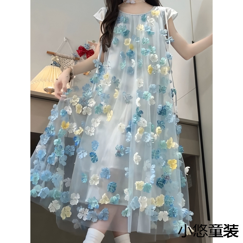 连衣裙2025新款今年流行爆款初中生胖妹妹矮个子少女大童女孩女大