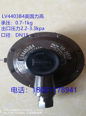原装正品REGO美国力高LV4403B4燃气二级减压阀 液化气北京减压阀