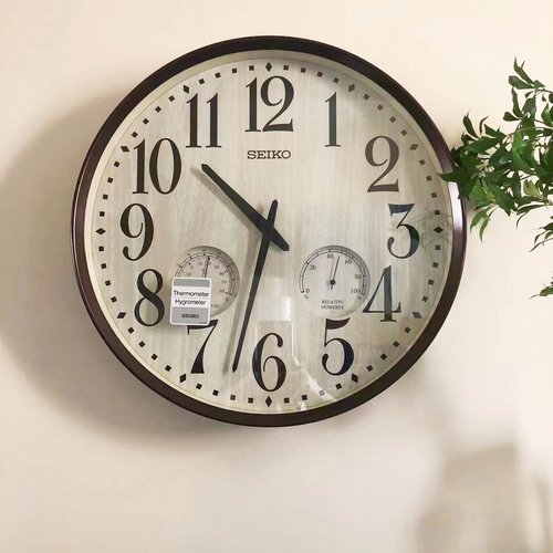 日本精工SEIKO温湿度挂钟