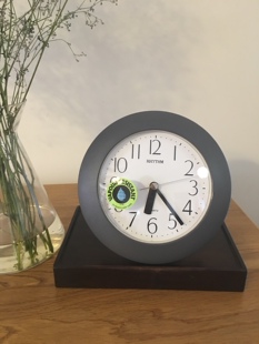 日本丽声RHYTHM防水浴室厨房座钟挂钟两用简约现代时尚 钟表4KG652