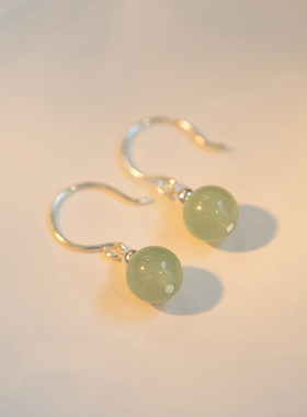 仿和田玉耳环潮仿红玛瑙耳钉2024年新款爆款ins小众设计复古耳钩