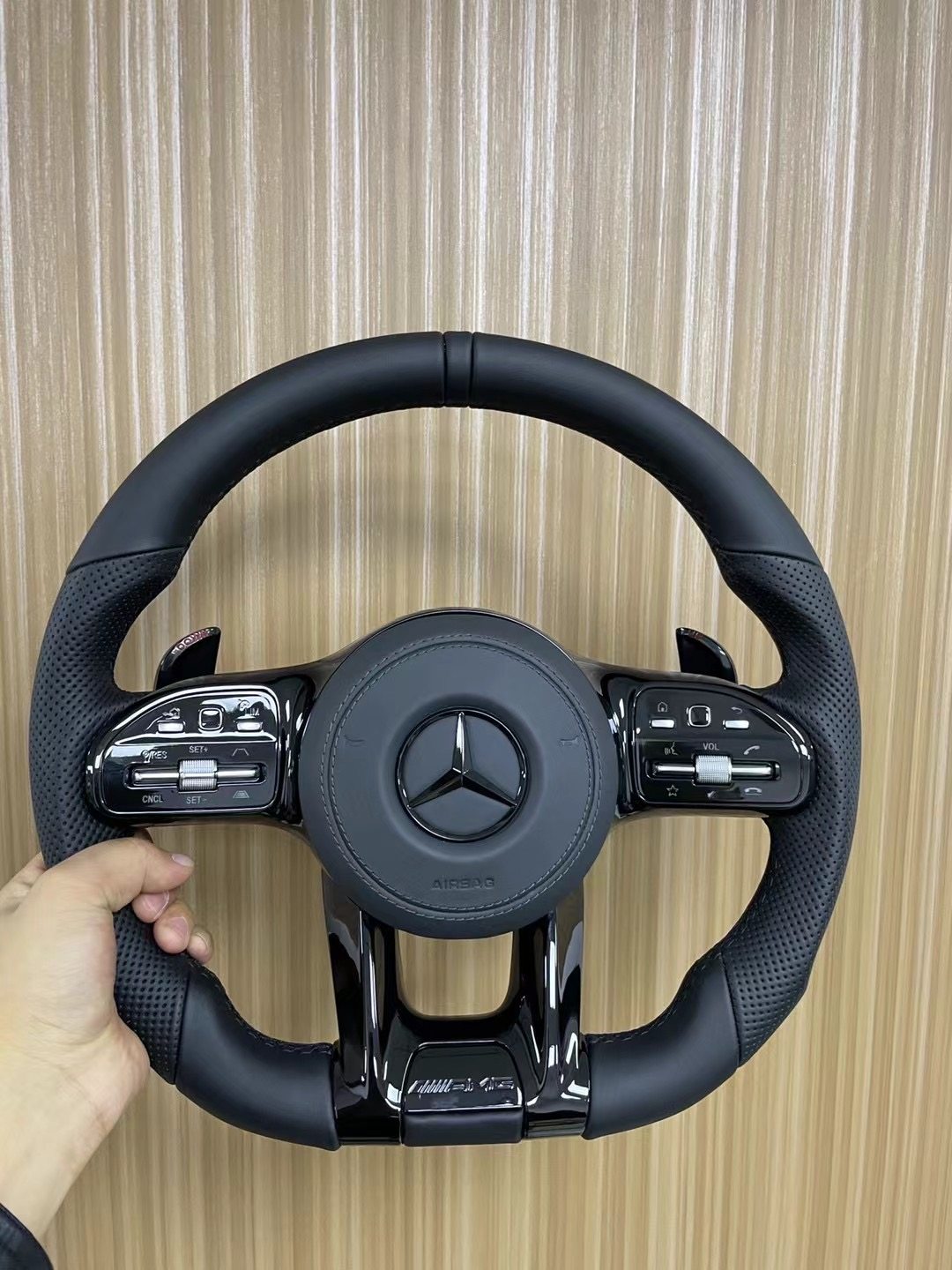 thumbnail for It is suitable for Mercedes-Benz old modifications to new AMG carbon fiber steering wheels AE300CSGR level GLC260GLESGT