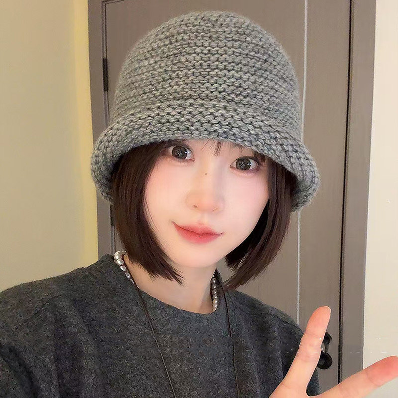 韩国粗针织卷边渔夫帽女秋冬季羊毛混纺大头围包头毛线帽保暖护耳,服饰配件/皮带/帽子/围巾,帽子,淘宝优惠券,粉丝福利购,淘宝优惠卷