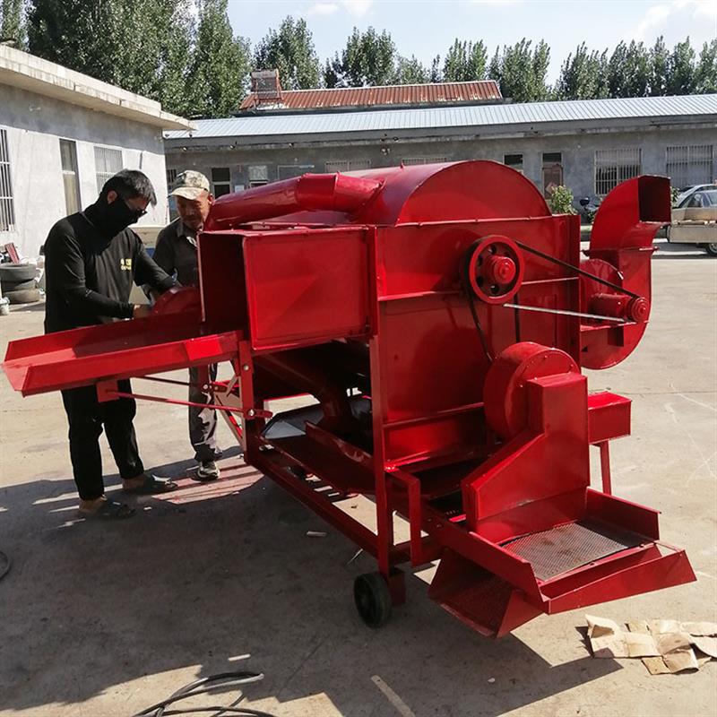 农用125黄豆谷子打粒机 三风机水稻麦子打场机 甘草苦豆子脱粒机