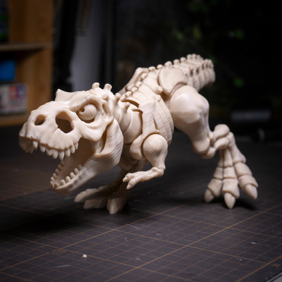 3D打印霸王龙骸骨玩具桌面
