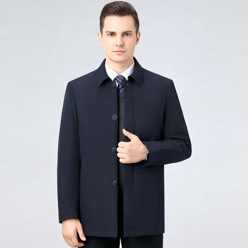 专内柜男士绒服冬季商务闲2085-ZZ外套男保羽暖可拆胆中年休干部