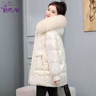 亮面子羽绒棉服女冬中款新小个长加厚ZCAI910保暖棉款衣气质棉袄