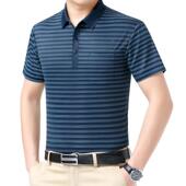 恤衫 袖 翻夏8858 P休闲领青中年男装 男 短季 纯色潮流文化衫 男士