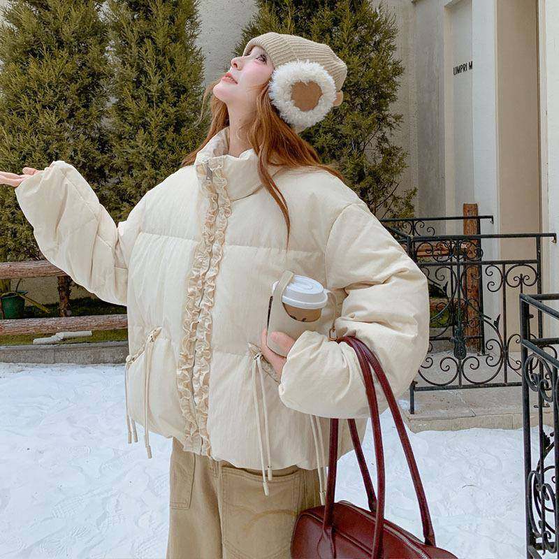 米白D14-888色短羽绒服女冬款季款小个洋气巨好看新子减龄白鸭绒