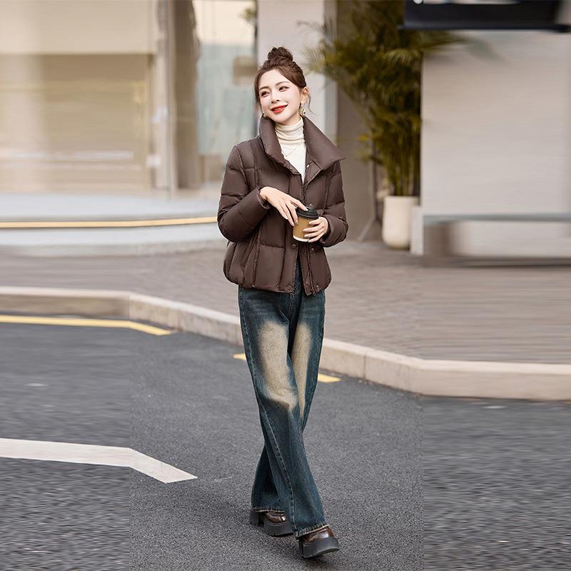 女式棉外衣季新冬款女装时尚洋气立领拼Z3169-11接百搭保棉袄套 Z