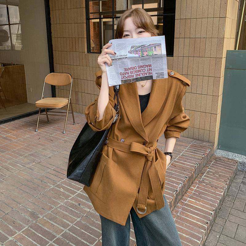 美外拉德复古西装女套秋季新款质高级感小个子收腰显瘦西ZR2C00气