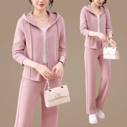 高运动装春秋套女新档时款尚洋气减龄连96657975帽卫衣跑步休闲服