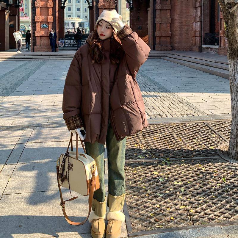 接咖2B14-99拼色羽款绒服