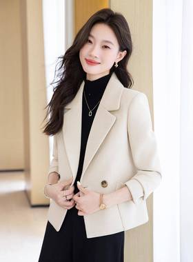 2025秋冬季新长西装外套小个子气质领职业休闲女上衣SHSH20211-2