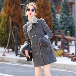 羽狐外狸毛袖口绒长内胆中款套女秋冬LM9968-1季加厚保暖女式羽绒