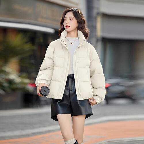 帽可子拆羽绒服闲XR2516-1冬季新款宽松休小个保暖白鸭绒外子套