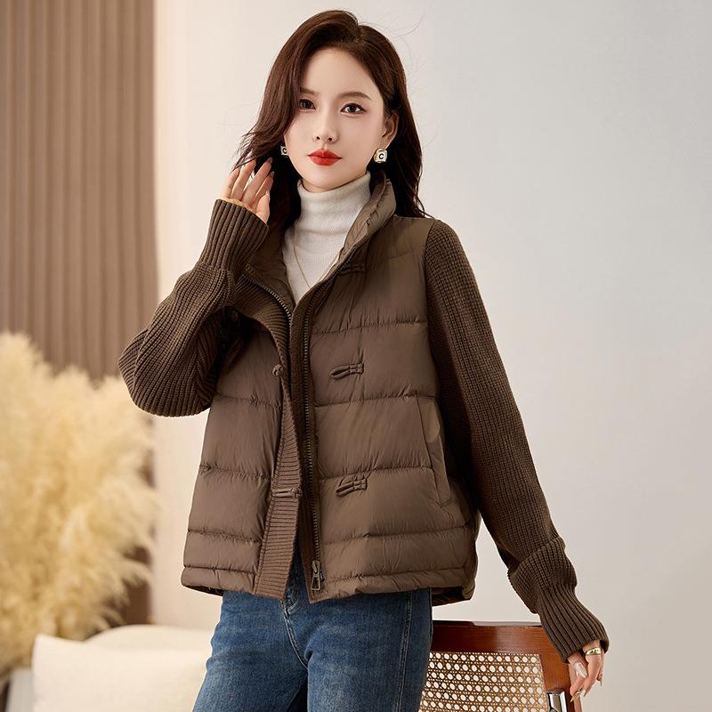 女羽绒服冬季尚新2款宽松小个子立领式保暖时洋气羽绒外套YX86YX8