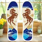 针线奇缘马到成功2026生肖马十字绣鞋 大一 垫带针线加厚不褪色男士