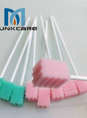 一次性口腔内壁清洁绵棒半瘫病老人刷牙棒产妇术后月子护理海绵棒