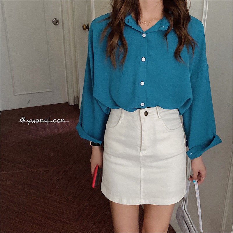 Real shooting and real price early spring design small crowd thin style sun proof Long Sleeve Shirt Top