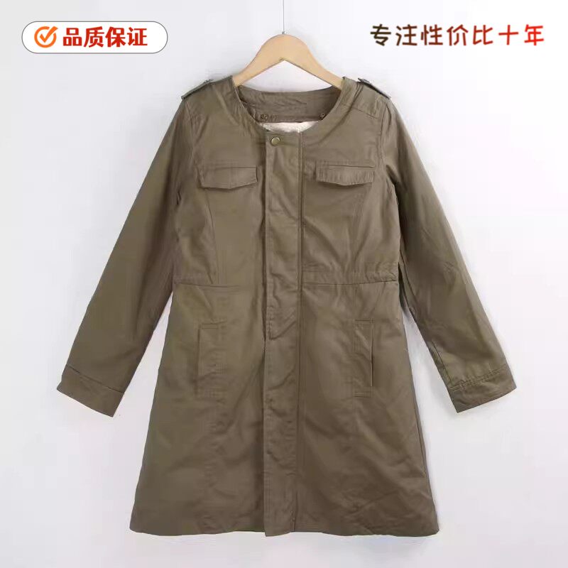 427可脱卸两件套 春秋棉质纯色风衣外套+羊羔绒马甲保暖内胆日单