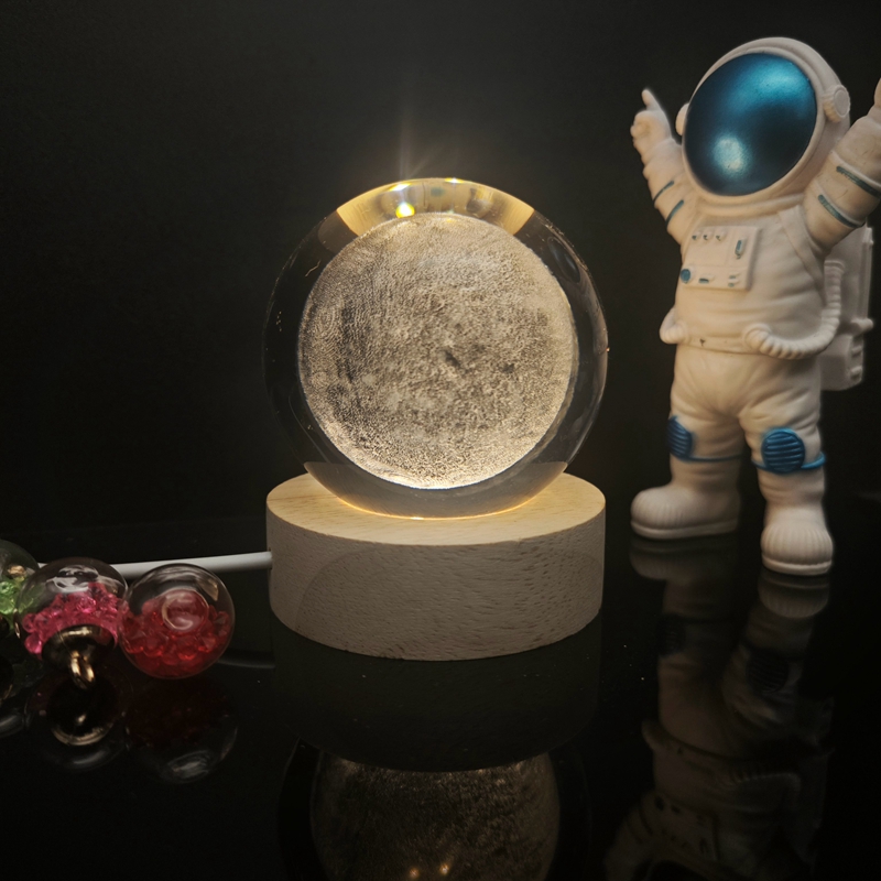 晶韵激光雕刻水晶球情人节送女友