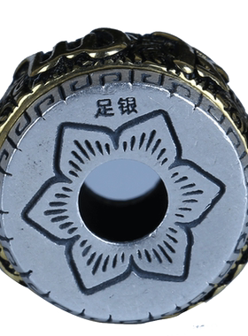 纯银六字真言转运珠复古护身符