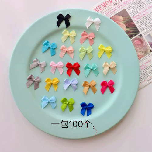 0.6CM迷你丝带蝴蝶结diy娃衣装饰小花成品包装饰品内衣装饰蝴蝶结