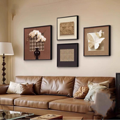 饰画中古风挂画意式 法式 客厅沙发背景墙装 抽象画小众复古组合壁画