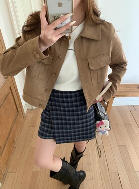 3th Morning 早春新款 高智老钱麂皮绒工装风夹克外套ZY3841